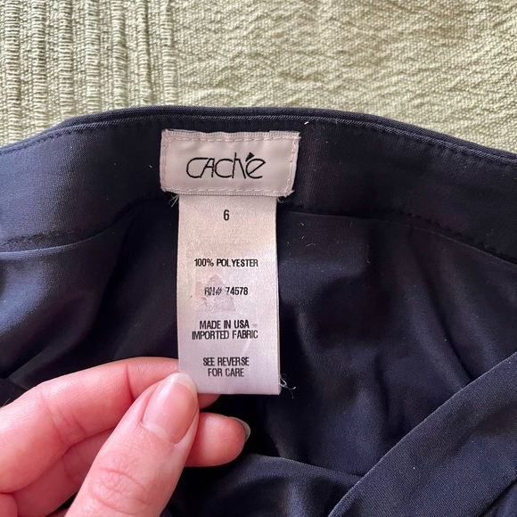 Cache Navy Ruched Pencil Skirt - Picture 2 of 8